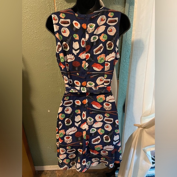 Sushi dress Sleeveless Belted Dress with Circle Skirt NWT - Picture 7 of 9